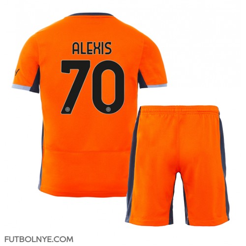 Camiseta Inter Milan Alexis Sanchez #70 Tercera Equipación para niños 2023-24 manga corta (+ pantalones cortos)
